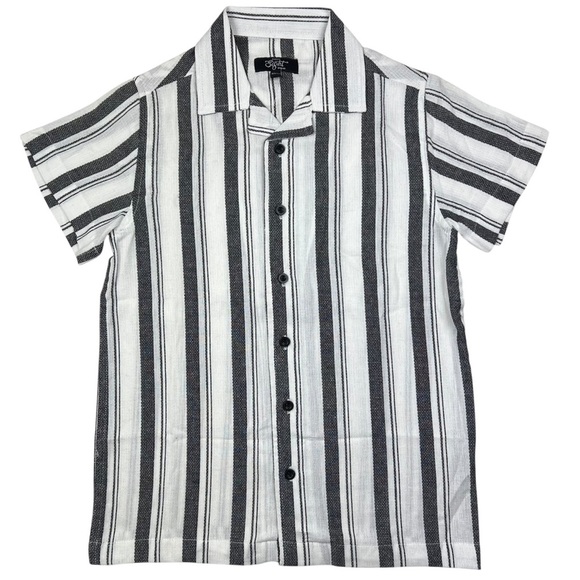 Eighty Eight Boys Short Sleeve Button Down Polo Collared Shirt - Size 10/12 - Picture 1 of 4